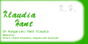 klaudia hant business card